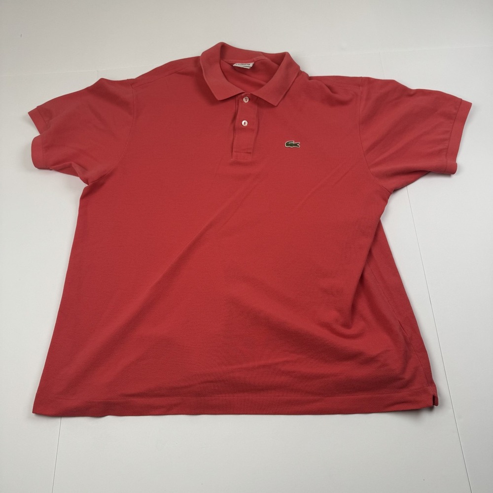 Lacoste Polo Shirt Mens 2XL Red Classic Fit Short Sleeve Crocodile Logo Cotton